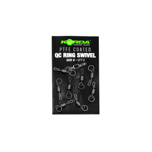 Korda PTFE QC Ring Swivel Size 8 (8pcs) KMW004.jpg