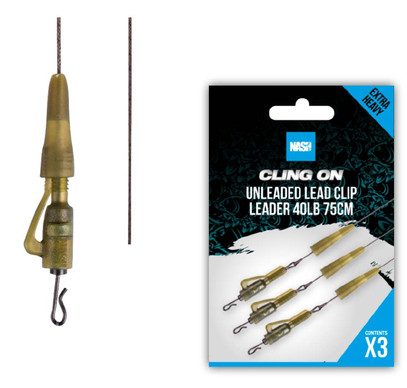 Nash Ready Tied Unleaded Lead Clip Leader T8187.png